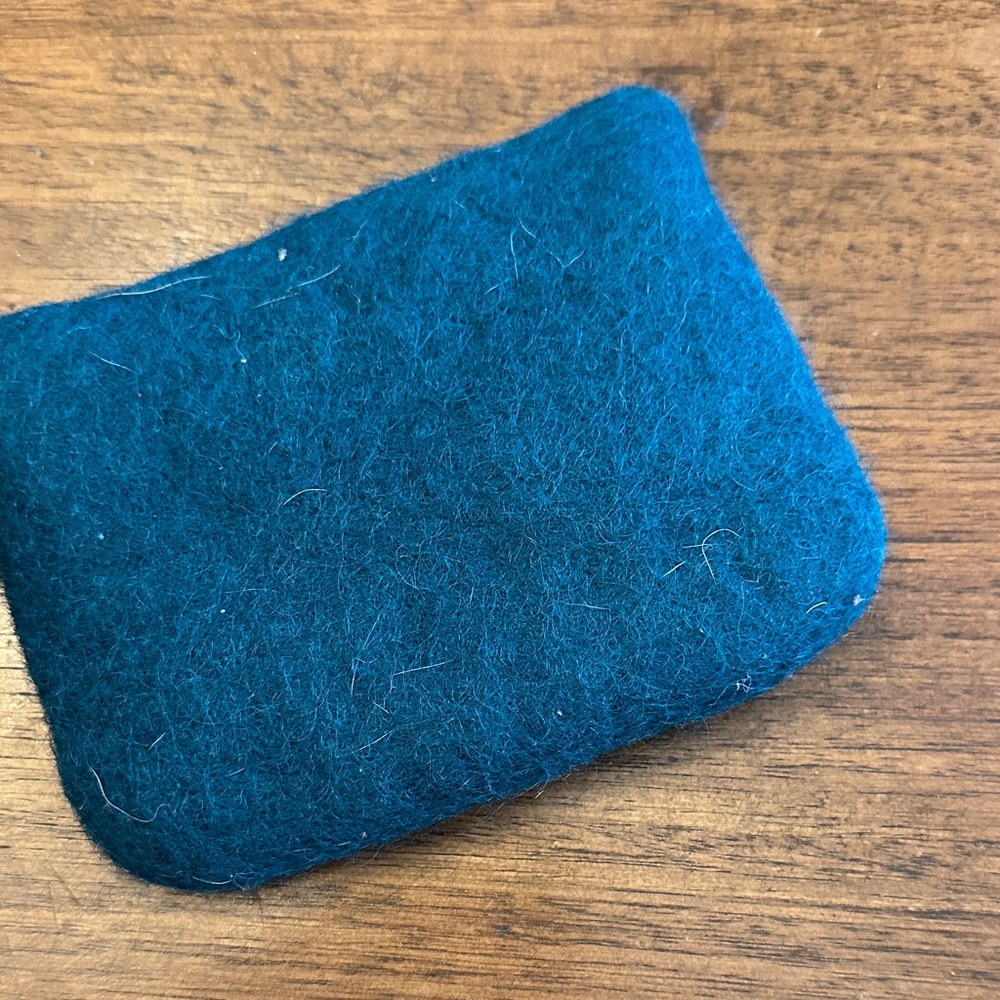Teal Felt Pouch